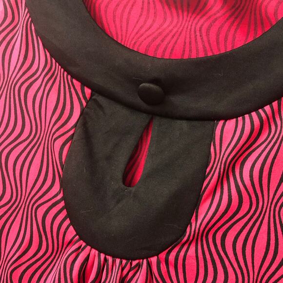 Worthington Black and Pink Abstract Print Keyhole Blouse Size Small - Picture 4 of 11